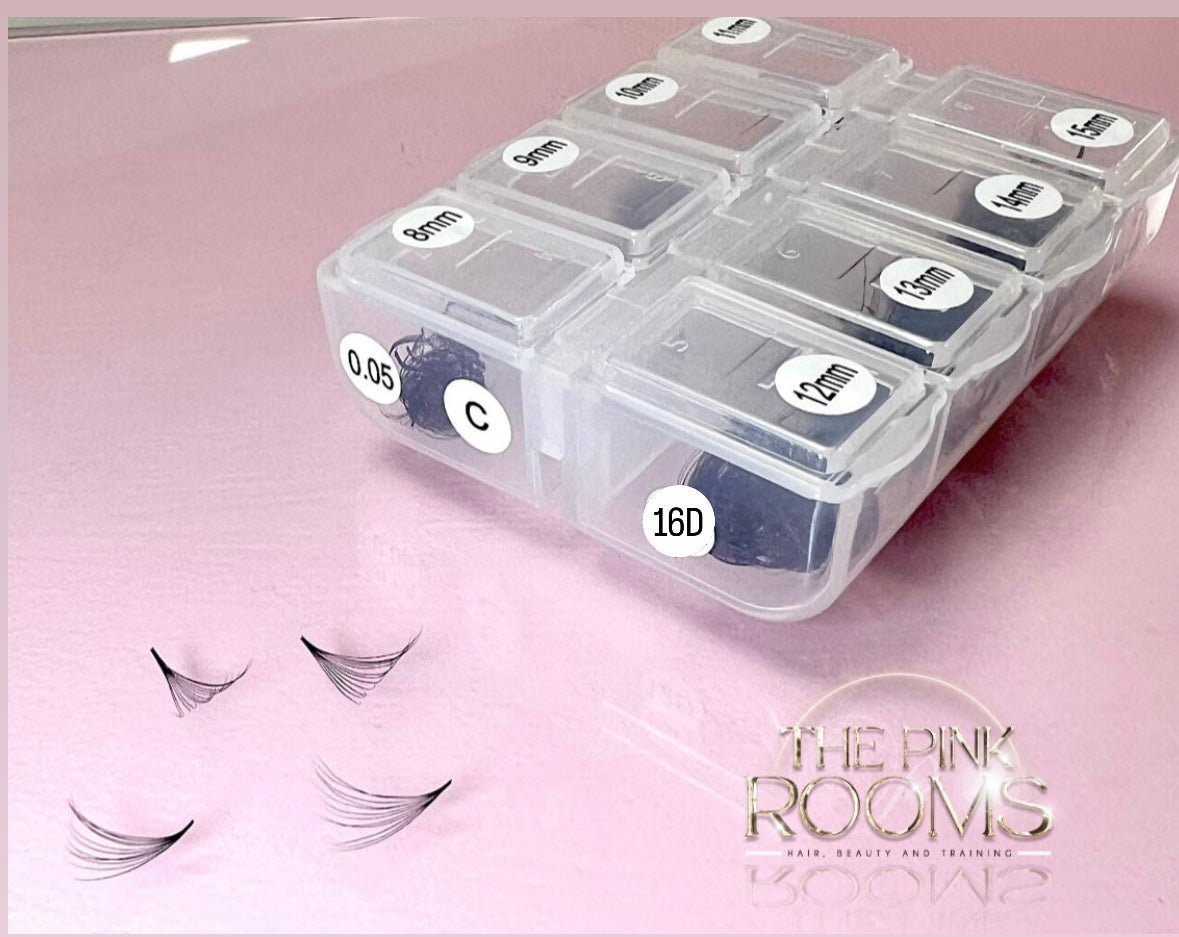 MIXED 8MM-15MM 16D C CURL - 600 LOOSE PROMADE FANS