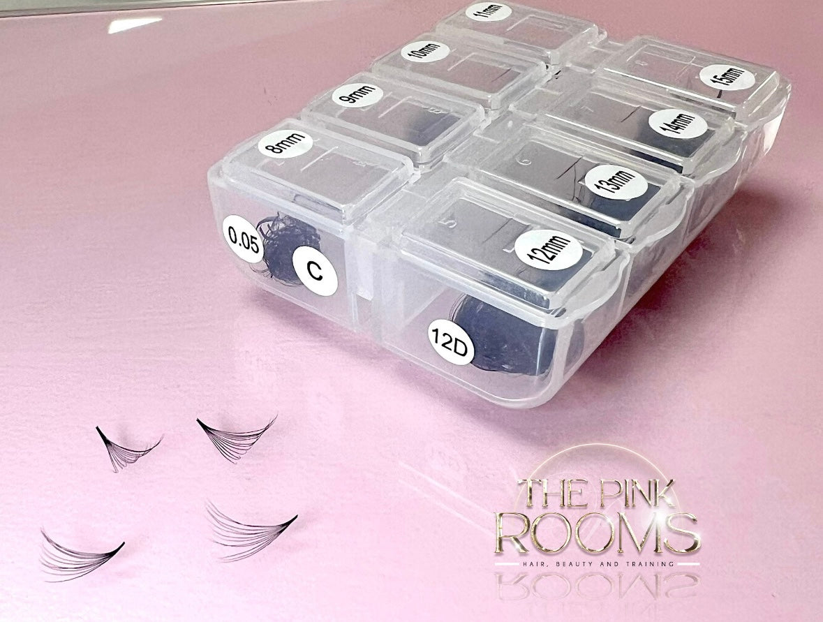 MIXED 8-15MM 12D Premade Lash
600 Loose Promade C Curl Fans