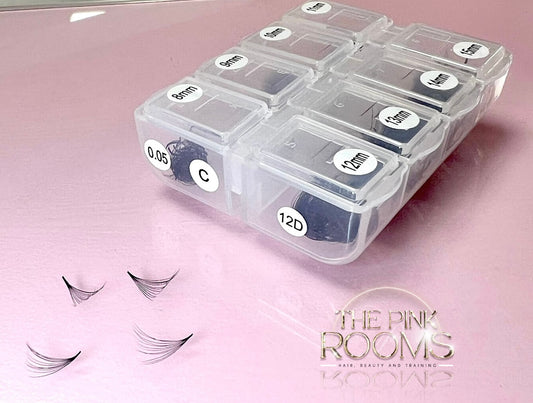MIXED 8-15MM 12D Premade Lash
600 Loose Promade C Curl Fans